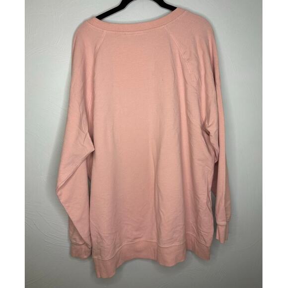 Wildfox "Coffee & Sunshine" Crewneck Lightweight Sweatshirt Large Blush Pink - Picture 2 of 6